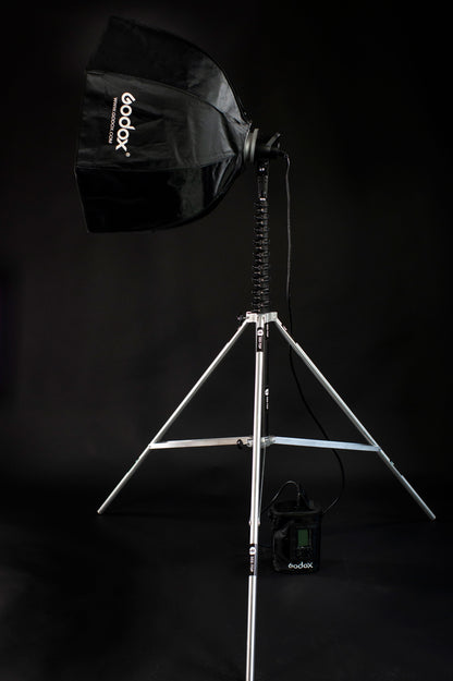 Kit Asta Telescopica in Carbonio 12 Mt- Treppiede - Borsa per Treppiede e Asta - Terminale Filettato Base