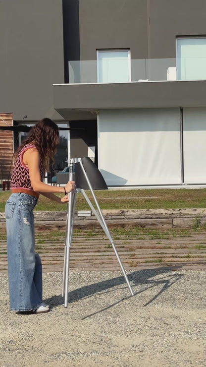 Kit Asta Telescopica in Carbonio 10 Mt- Treppiede - Borsa per Treppiede e Asta - Terminale Filettato Base